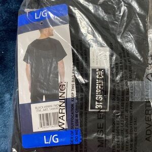 Men's V-Neck Scrub Top, Black, Large- BT Supply Co. Brand